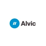 Logotipo de Alvic en negro sobre un fondo blanco