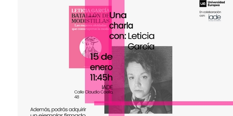 Cartel charla Leticia García