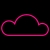 Ícono de nube rosa