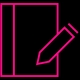 Icono libreta color rosa