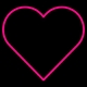 Icono corazón de color rosa