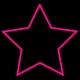 Icono estrella color rosa