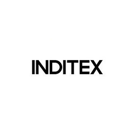 Logotipo corporativo de Inditex en un fondo blanco